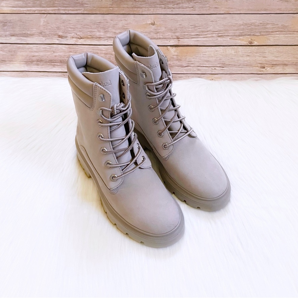 Timberland Women’s Cortina Valley 6 Inch Waterproof Light Taupe Boots - Picture 4 of 7